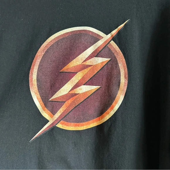 Mens “The Flash” Long Sleeve T shirt Size XXL Black DC Comics Fastest Man Alive - Picture 3 of 5
